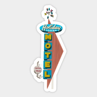 Holiday Lodge Motel Sign Sticker